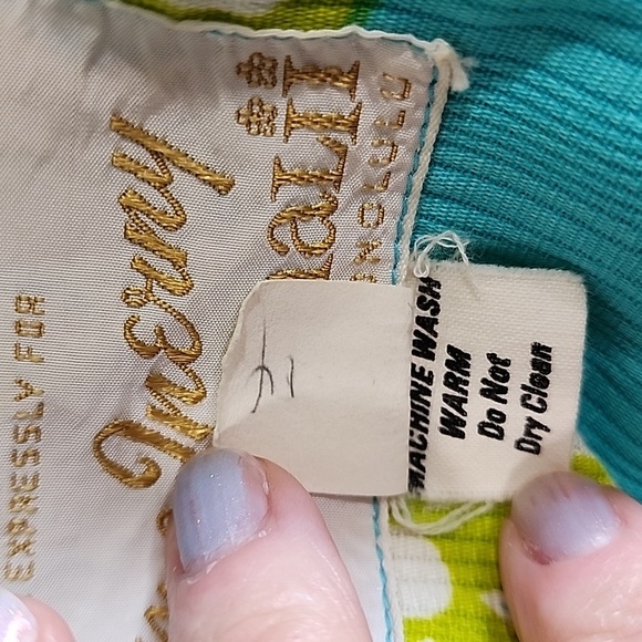 Vintage Nalii Honolulu Maxi Dress 60s 70s Flower Power Hawaiian Print Tropical - Picture 5 of 9